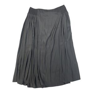 J. Jill Women’s Black Pull On Midi A-Line Skirt Size-Medium Petite